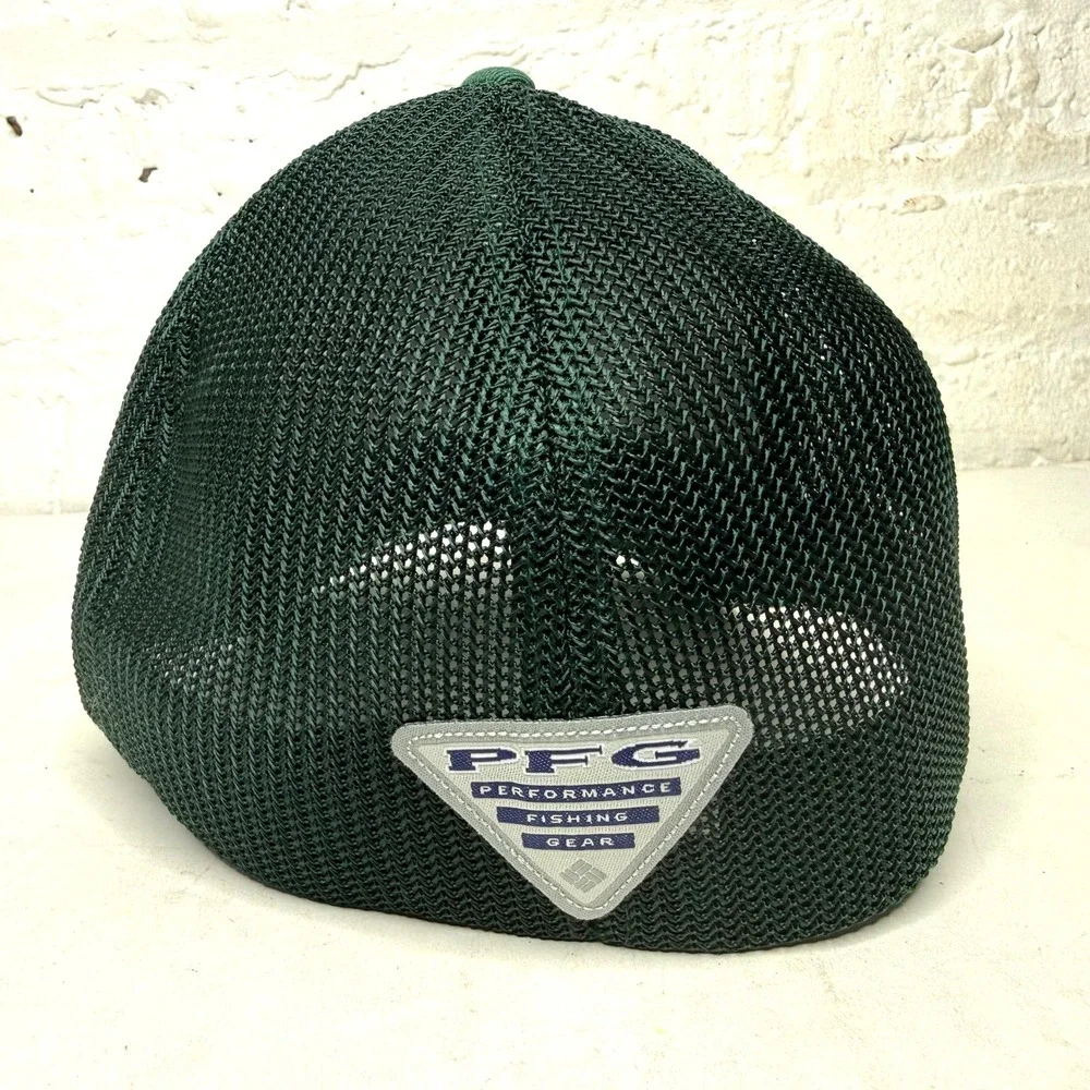 Columbia PFG Michigan State Spartans Hat Green Mesh Flexfit L/XL XU1057
